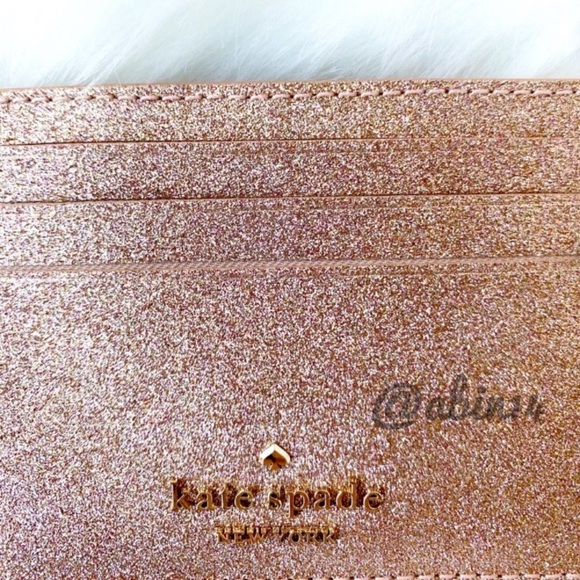 NWT Kate Spade Glitter Card Case with Gift Box - Picture 2 of 8